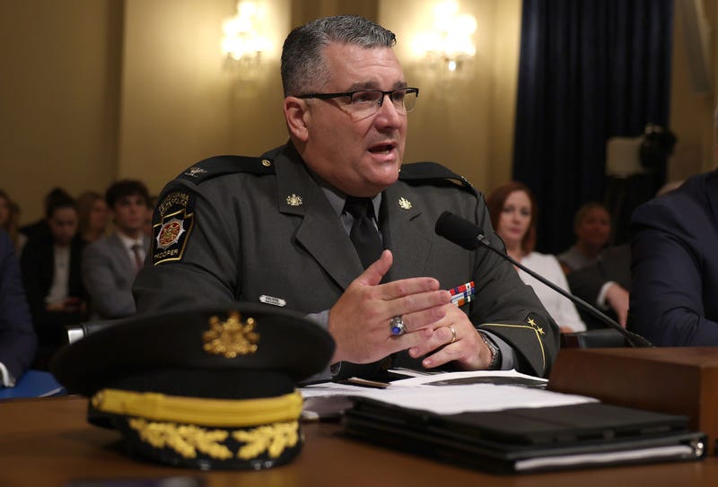 Col. Christopher L. Paris, Commissioner of the Pennsylvania State Police, is shown testifying at a U.S. House Committee on Homeland Security hearing last July, regarding the attempted assassination of Donald Trump.