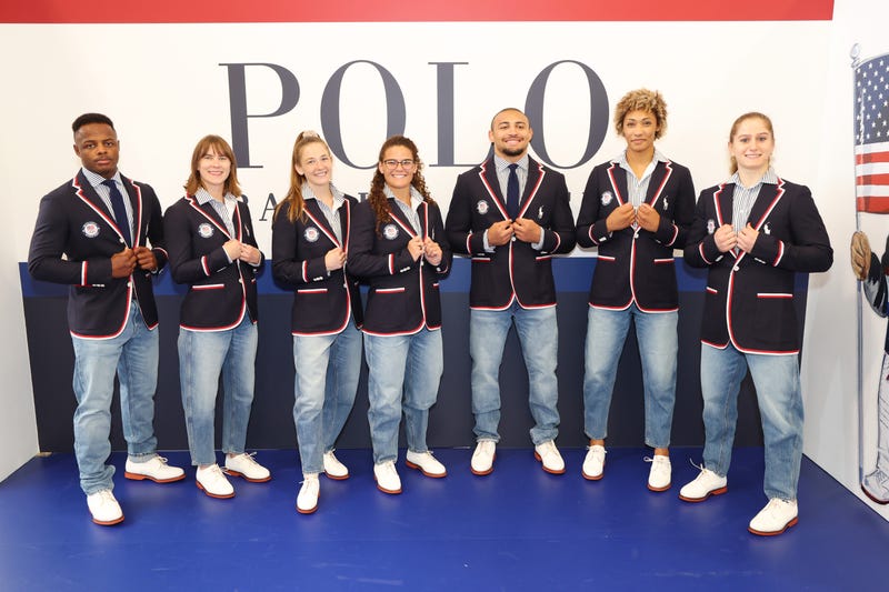 Kennedy Blades tries on Team USA clothes