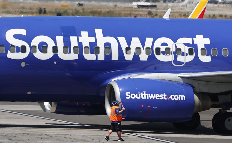 A Southwest Airlines plane taxis at Hollywood Burbank Airport on July 25, 2024, in Burbank, California.