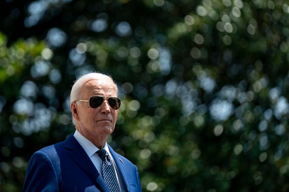 President Joe Biden departs the White House en route to Austin, Texas on July 29, 2024 in Washington, DC. 