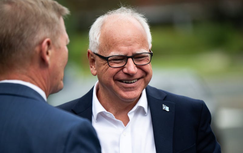 Minnesota Governor Tim Walz on August 1, 2024 in Bloomington, Minnesota. 