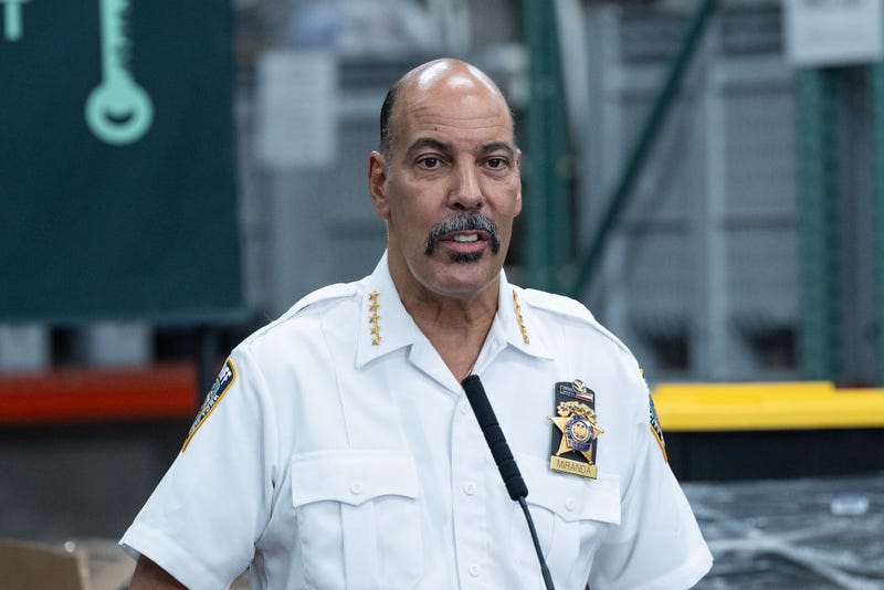 NYC Sheriff Anthony Miranda speaks during a press briefing on July 31, 2024 in the Bronx, making a cannabis and public safety announcement.