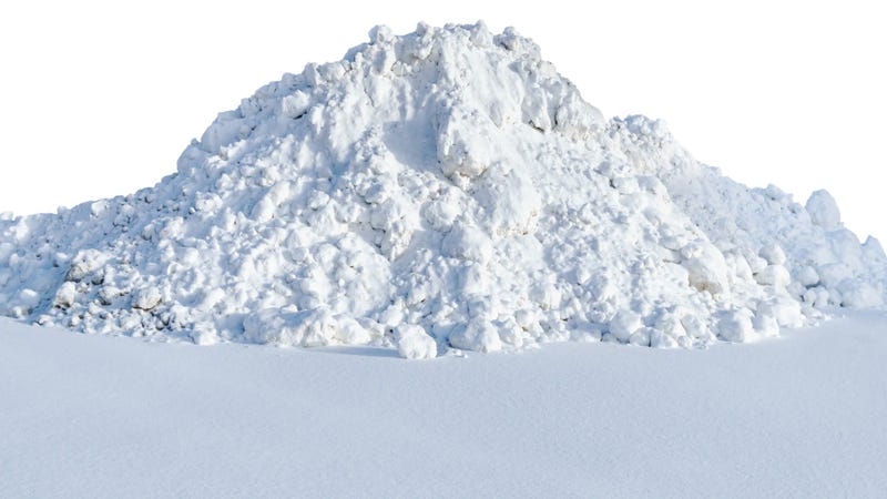 Huge pile of snow - stock photo