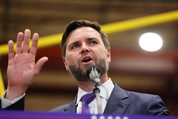 Republican vice presidential candidate, Sen. J.D. Vance