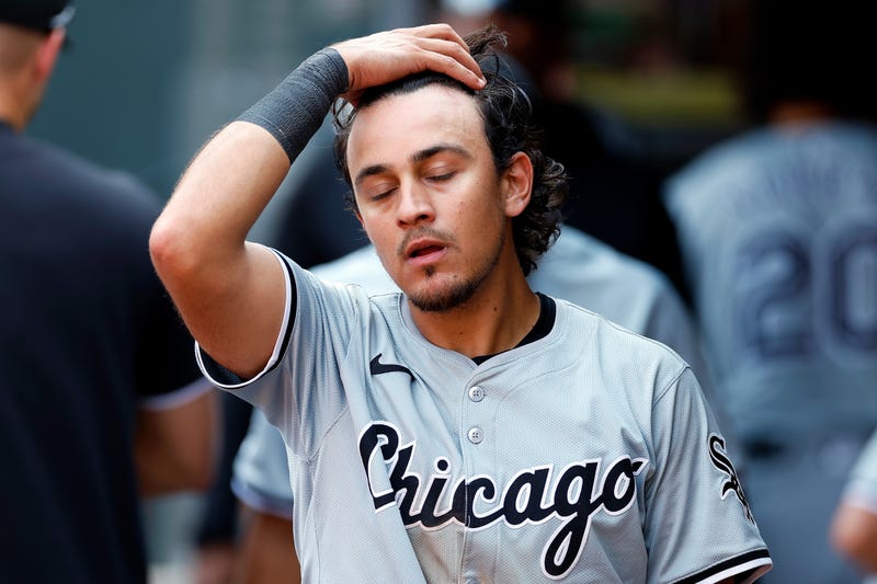 Nicky Lopez, of the Chicago White Sox, reacts to a loss against the Minnesota Twins after the game at Target Field on Aug. 4, 2024, in Minneapolis. The White Sox have lost 20 games in a row.