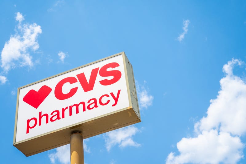 The CVS pharmacy logo is seen outside of a storefront on August 07, 2024 in Austin, Texas.
