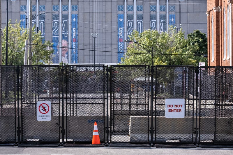 security fencing near United Center