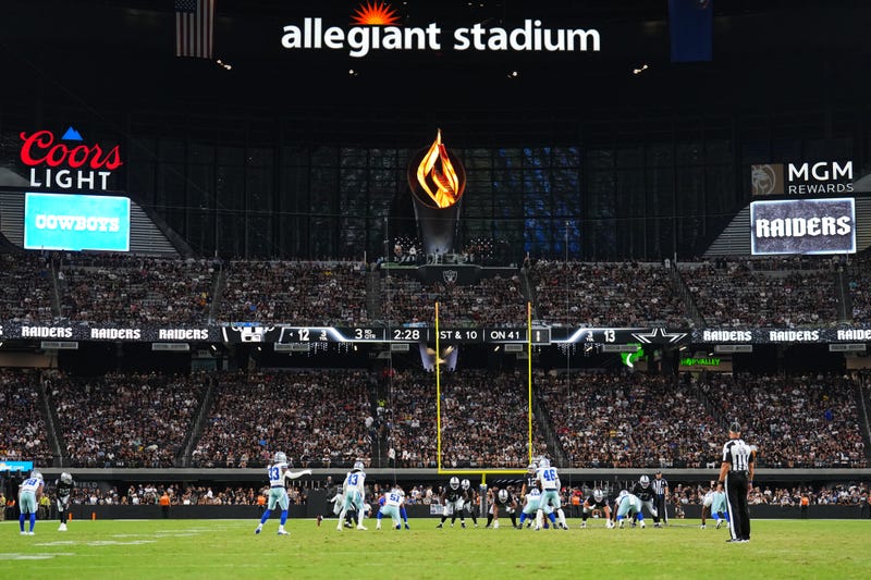 The Raiders play the Cowboys in preseason action at Allegiant Stadium