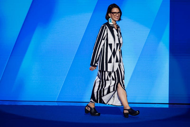 Minnesota Lt. Gov. Peggy Flanagan walks onstage during the first day of the Democratic National Convention at the United Center on August 19, 2024 in Chicago, Illinois. 