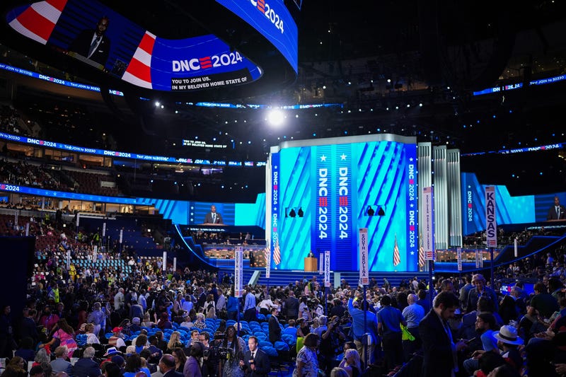 Democrats gather for the Democratic National Convention at the United Center on Aug. 19, 2024, in Chicago