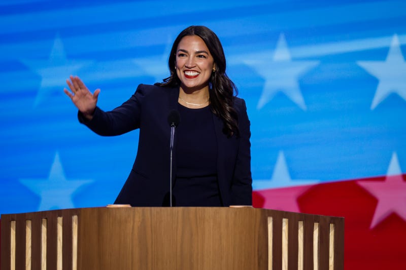 Rep. Ocasio-Cortez, once seen as an outsider in the Democratic Party, was well-received by the crowd