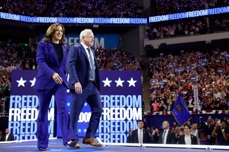 Democratic presidential candidate, U.S. Vice President Kamala Harris and democratic vice presidential candidate Minnesota Gov. Tim Walz.