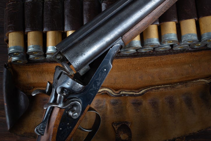 Getty Images photo of a gun and ammunition