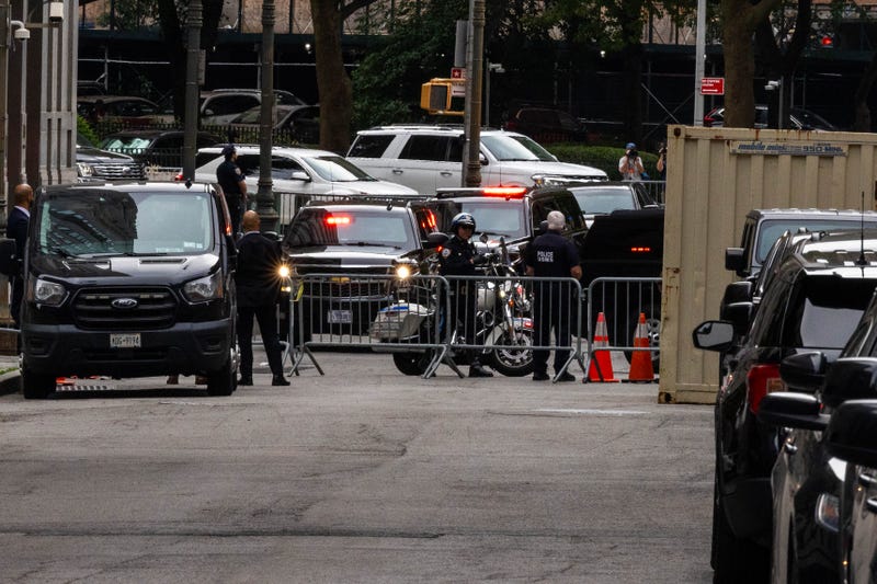 Donald Trump's motorcade arrives at the Thurgood Marshall Courthouse on September 6, 2024