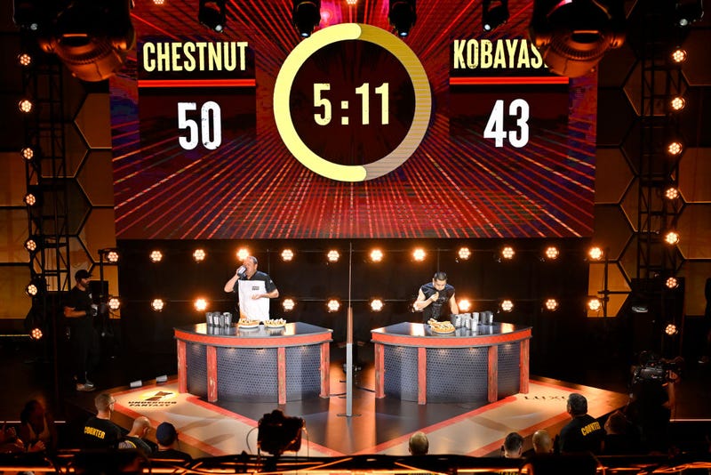 Joey Chestnut and Takeru Kobayashi