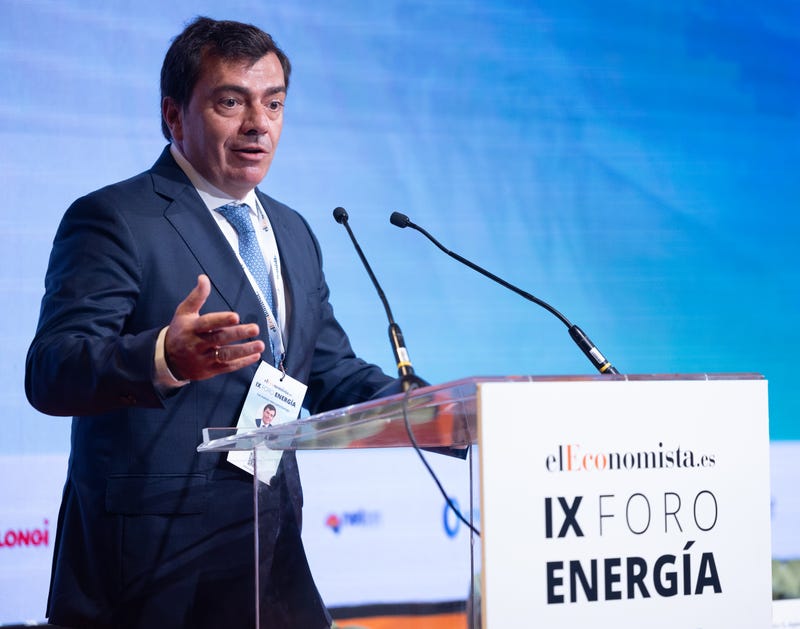 The CEO of Siemens Spain, Agustin Escobar, speaks during the IX Edition of the Energy Forum, at the Four Seasons Hotel, on September 5, 2024, in Madrid, Spain