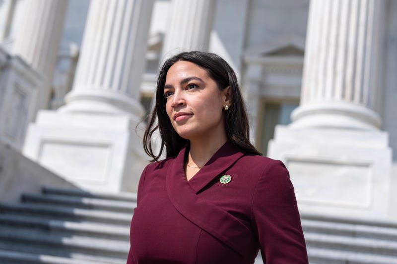Rep. Alexandria Ocasio-Cortez, D-N.Y., leaves the U.S. Capitol after the last votes of the week on Thursday, September 12, 2024