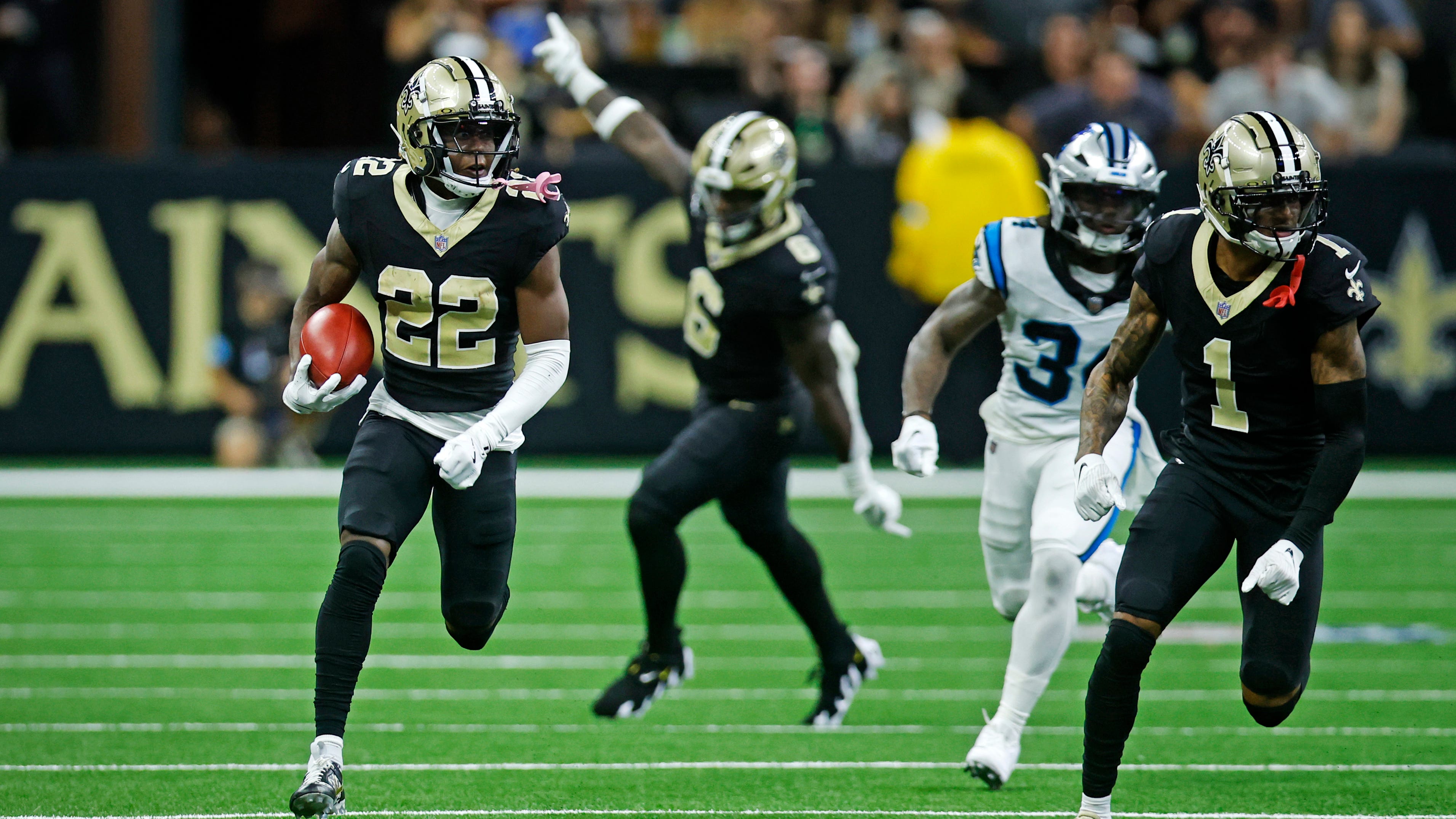 Saints dominate Panthers to start season with win