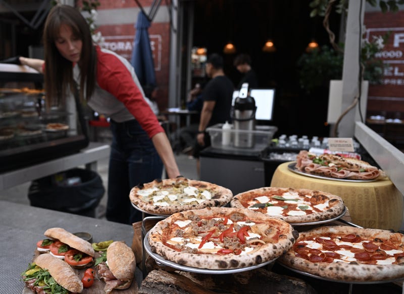 Pizza on display at the festival on Sept. 12, 2024