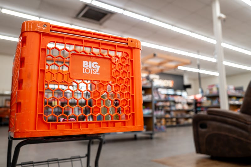 A Big Lots shopping cart is seen inside of its store on September 09, 2024