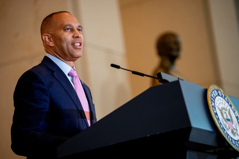 House Minority Leader Hakeem Jeffries (D-NY) speaks during a Congressional Gold Medal ceremony on Capitol Hill on September 18, 2024 in Washington, DC.