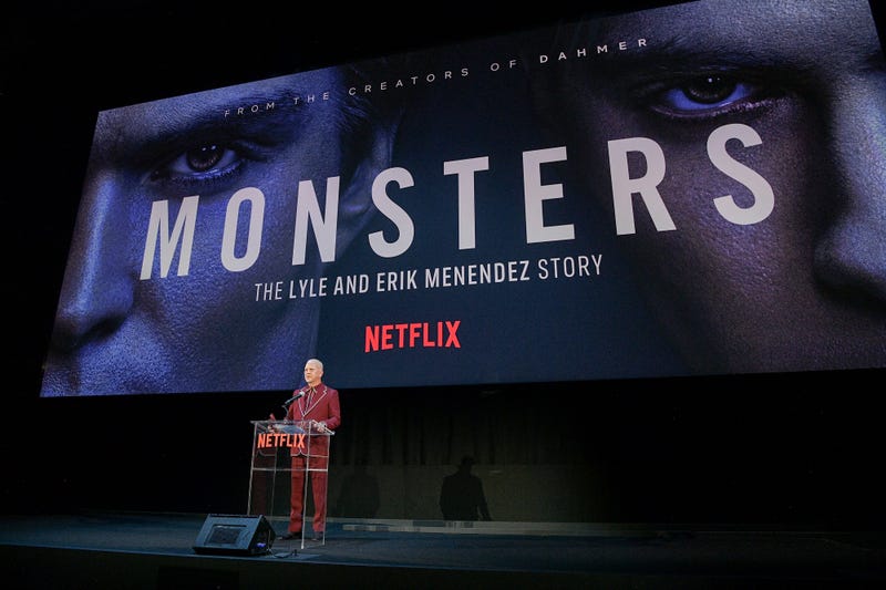 LOS ANGELES, CALIFORNIA - SEPTEMBER 16: Ryan Murphy speaks onstage during Netflix's "Monsters: The Lyle and Erik Menendez Story" | LA Premiere at The Egyptian Theatre Hollywood on September 16, 2024 in Los Angeles, California.