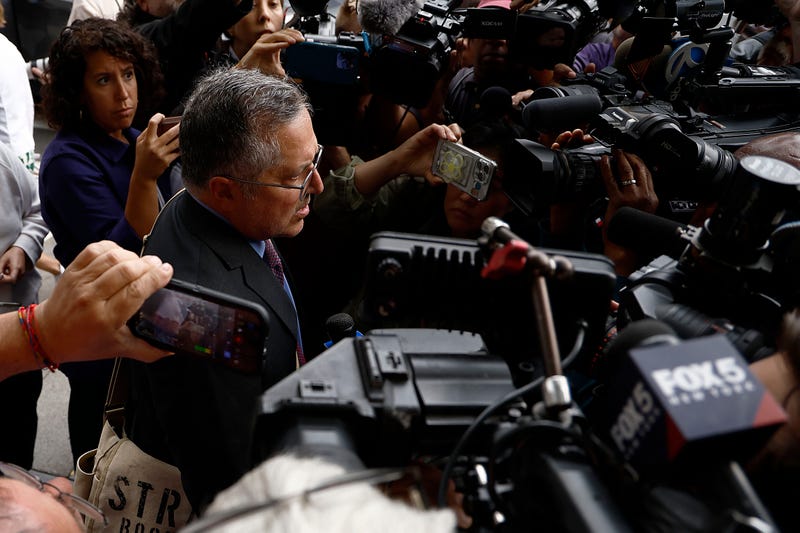 Lawyer for Sean Combs, Marc Agnifilo, speaks outside U.S. District Court on Sept. 17, 2024 in New York City
