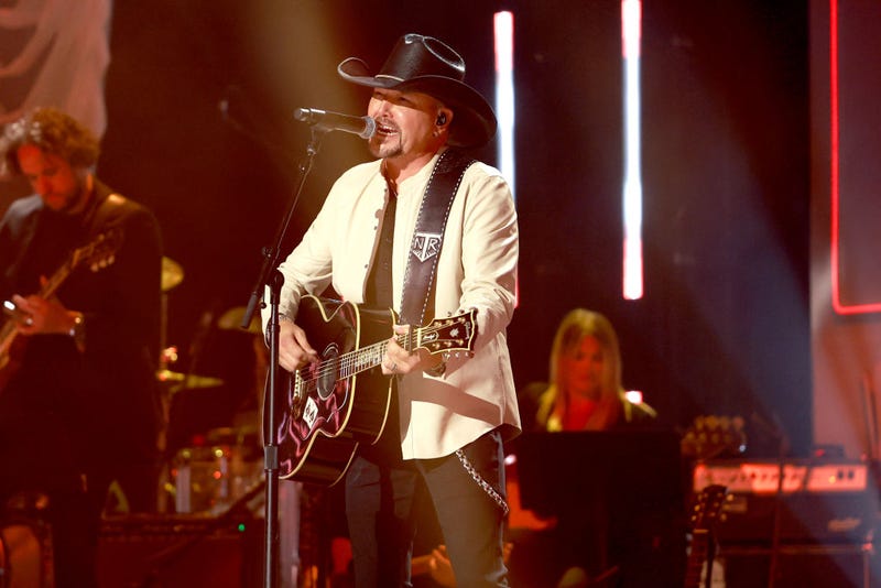 In this image released on September 18, 2024, Jason Aldean performs onstage during the 17th Academy Of Country Music Honors at Ryman Auditorium