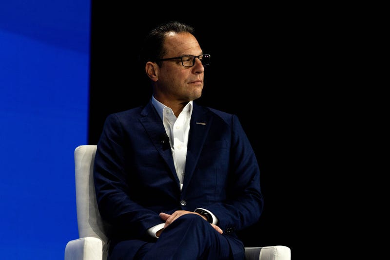 Governor of Pennsylvania Josh Shapiro speaks on a panel during the Clinton Global Initiative's (CGI) annual gathering