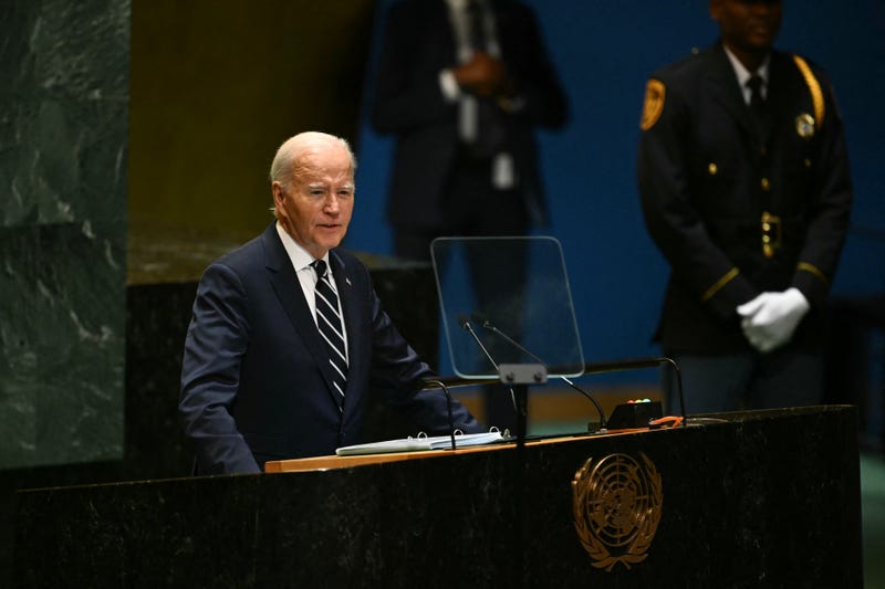 President Joe Biden speaks during the 79th Session of the United Nations General Assembly at the United Nations headquarters in New York City on September 24, 2024