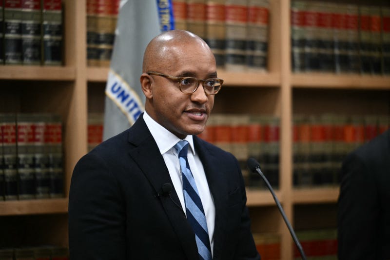 US Attorney for the Southern District of New York Damian Williams speaks at a press conference in New York on September 26, 2024, on the indictment of Mayor Eric Adams