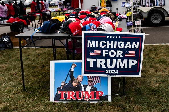 Trump merchandise on display