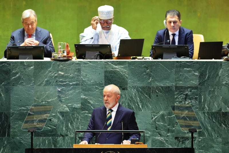 Luiz Inácio Lula da Silva, President of the Federative Republic of Brazil, speaks during the United Nations General Assembly (UNGA) at the United Nations headquarters on September 24, 2024 in New York City.