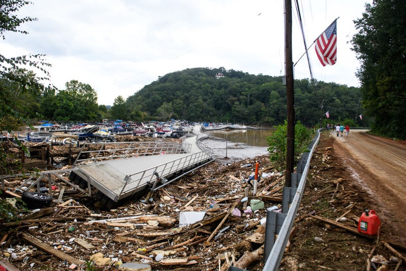 Devastation caused by Hurricane Helene in western North Carolina