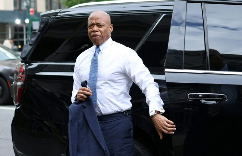 New York City Mayor Eric Adams arrives to appear before a judge at a federal courthouse in New York on Oct. 2, 2024.