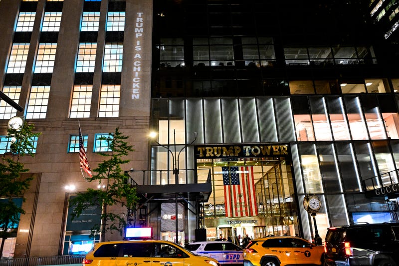 The man plunged from a second-floor balcony at Trump Tower on Thursday afternoon