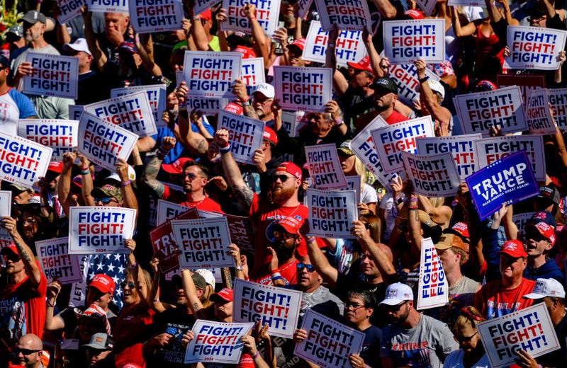 Supporters gather at a Trump campaign rally on Oct. 5 in Butler, Pennsylvania.