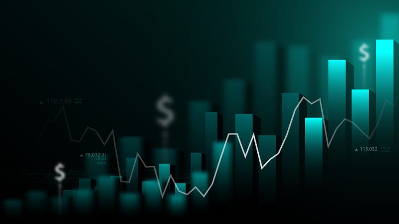 Stock market financial analysis technology graph concept background image - stock photo