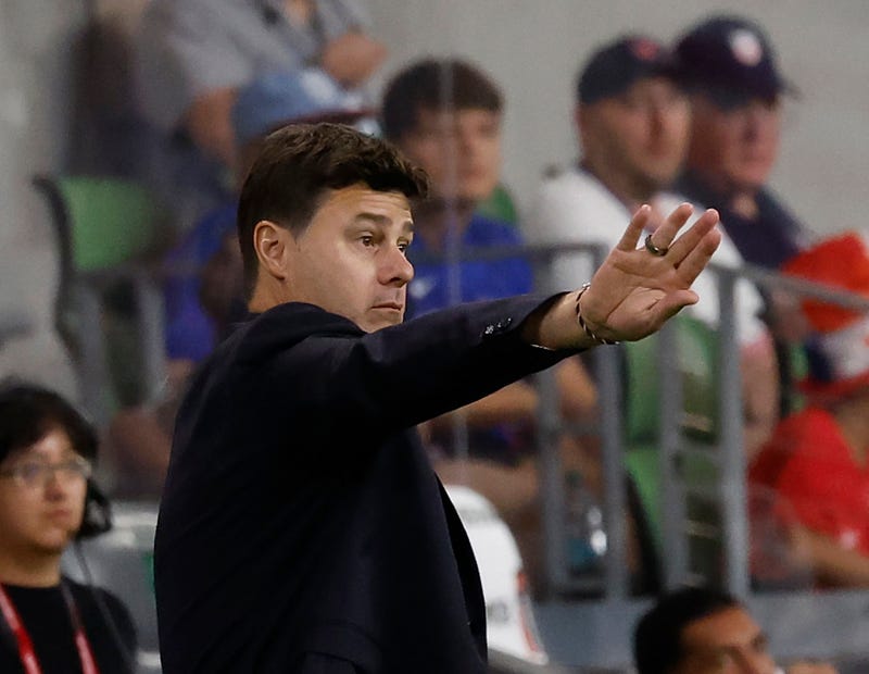 Head coach Mauricio Pochettino of the U.S. Men's National Team gives instruction in second half international friendly match against Panama at Q2 Stadium on October 12, 2024, in Austin, Texas.