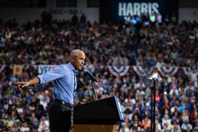 Obama has campaigned for Harris in recent months, including at the Fitzgerald Field House at the University of Pittsburgh on Oct. 10, 2024
