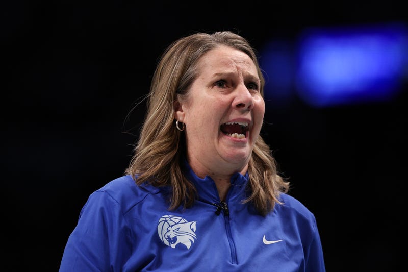 Head coach Cheryl Reeve of the Minnesota Lynx reacts during the first half against the New York Liberty during Game Five of the WNBA Finals at Barclays Center on October 20, 2024 in New York City.