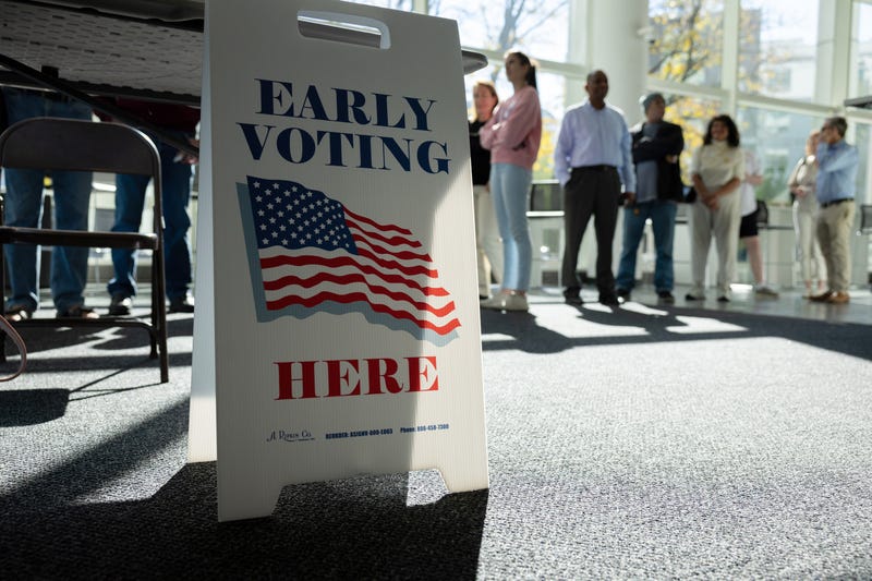 People in line for Early Voting