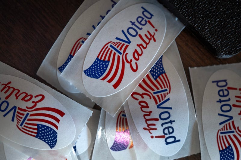 Early voting stickers