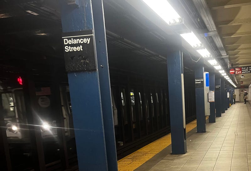 A man was struck at the Delancey Street/Essex Street station