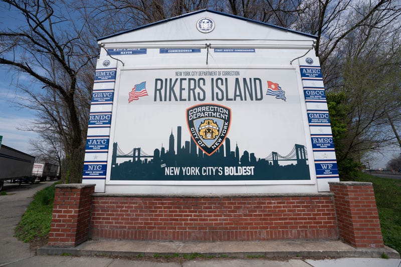 The entrance to Rikers Island.