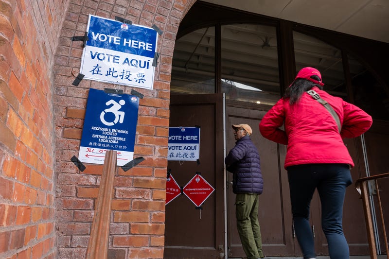 New Yorkers participate in early voting at a polling site in Brooklyn last October