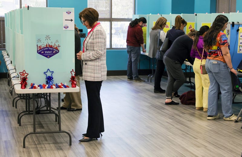 voters at polls