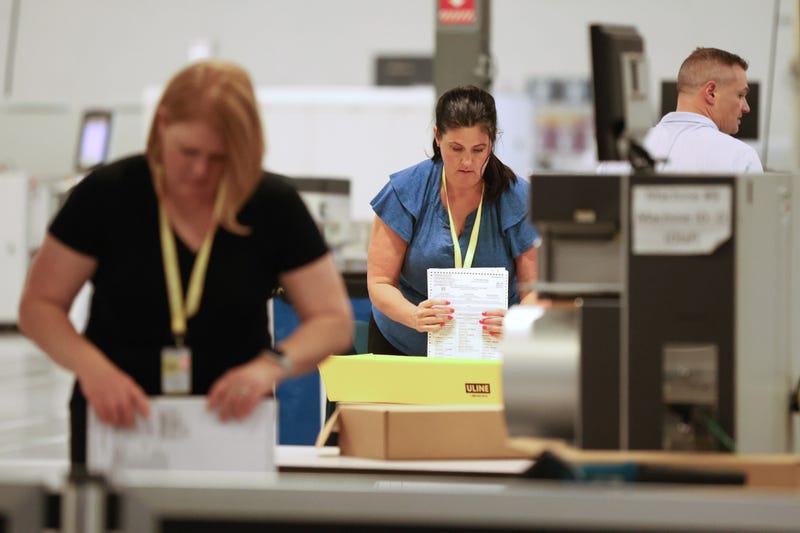 Ballots are prepared before they are scanned at the Philadelphia City Commissioners Office and Election Warehouse on Nov. 5, 2024, in Philadelphia, Pennsylvania.