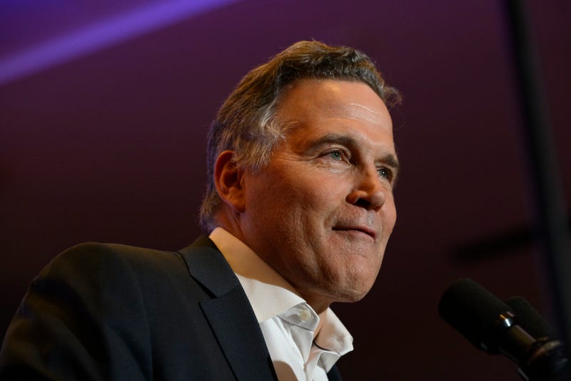 Republican U.S. Senate candidate Dave McCormick thanks supporters after declaring victory in a closely contested race with incumbent Sen. Bob Casey (D-PA) on November 6, 2024 in Pittsburgh, Pennsylvania.