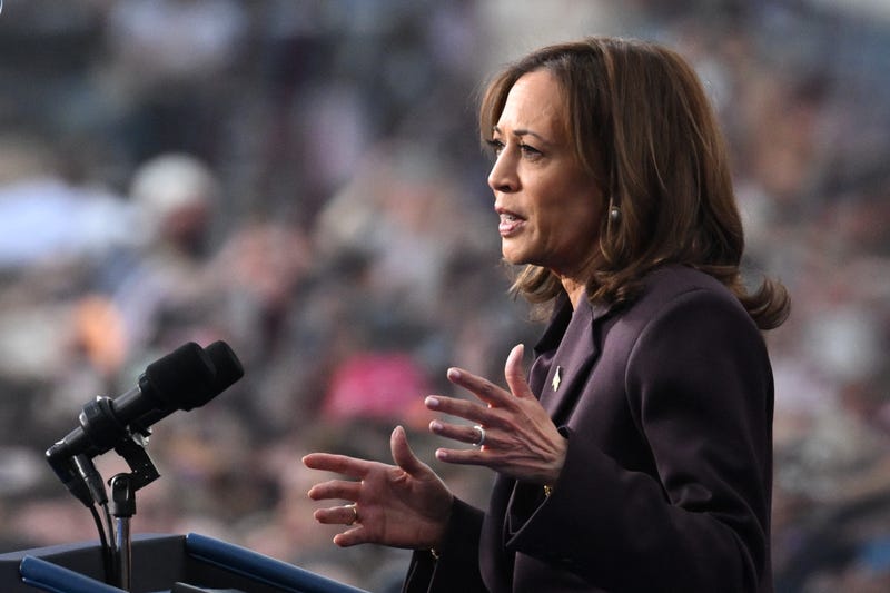 Vice President Kamala Harris delivers her concession speech at Howard University in Washington, DC, on Nov. 6, 2024.
